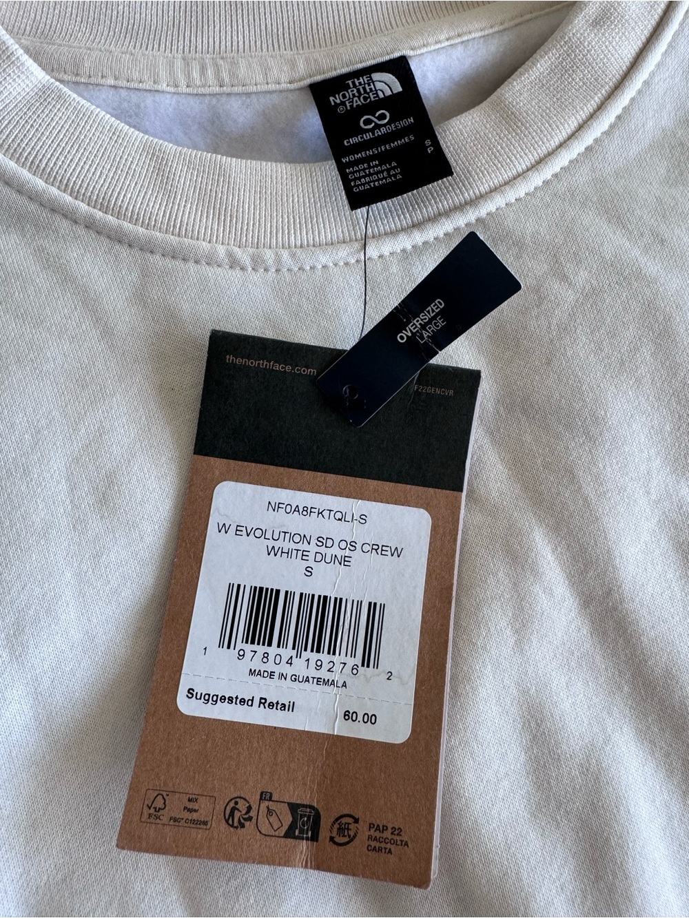 The North Face NWT Women's Evolution Simple Dome Oversized Crew Sweatshirt - Picture 9 of 11